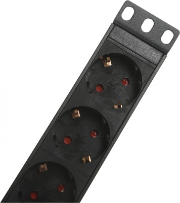 Блок распределения питания Lanmaster TWT-PDU19-16A8P-1.8 гор.размещ. 8xSchuko базовые 16A Schuko 1.8м
