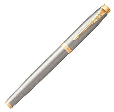 Ручка роллер Parker IM Core T321 (1931663) Brushed Metal GT F черн. черн. подар.кор.