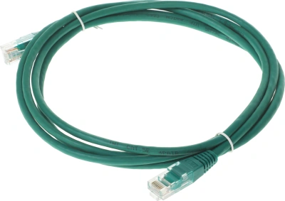 Патч-корд Lanmaster UTP TWT-45-45-2.0-GN UTP RJ-45 вил.-вилка RJ-45 кат.5E 2м зеленый ПВХ