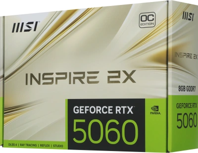 Видеокарта MSI PCI-E 5.0 RTX 5060 8G INSPIRE 2X OC NVIDIA GeForce RTX 5060 8Gb 128bit GDDR7 2535/28000 HDMIx1 DPx3 HDCP Ret