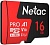 Флеш карта microSDHC 16GB Netac NT02P500PRO-016G-S P500 Extreme Pro V10 A1 w/o adapter