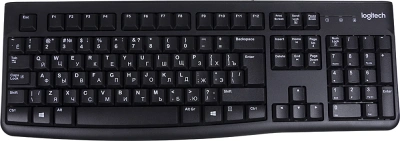 Клавиатура Logitech K120 черный USB (920-002522) кабель 1.5м