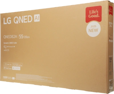 Телевизор LED LG 55" 55QNED82A6B.ARUG черный титан 4K Ultra HD 60Hz DVB-T DVB-T2 DVB-C DVB-S DVB-S2 USB WiFi Smart TV (RUS)