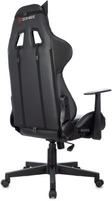 Кресло игровое Zombie Game Penta черный экокожа с подголов. крестов. пластик