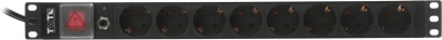 Блок распределения питания Lanmaster TWT-PDU19-16A8P-1.8 гор.размещ. 8xSchuko базовые 16A Schuko 1.8м