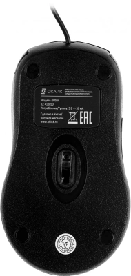 Мышь Оклик 305M черный оптическая 1000dpi USB 3but (412850)