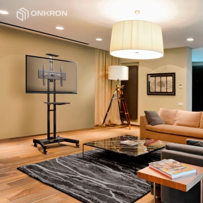 Стойка для телевизора Onkron TS1551 черный 40"-70" макс.55.5кг напольный мобильный