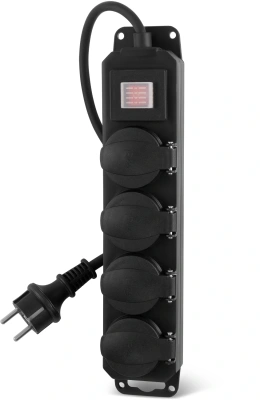 Сетевой фильтр Buro 400MDP-3-B 3м (4 розетки) черный (коробка)