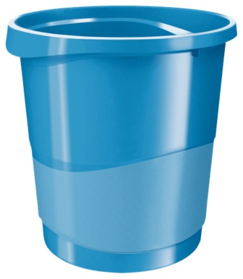 Корзина для бумаг Esselte 623948 круглая 14л. пластик синий