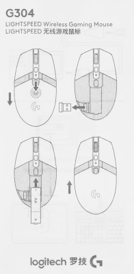 Мышь Logitech G304 Lightspeed белый оптическая 12000dpi беспров. USB 5but (910-005295)