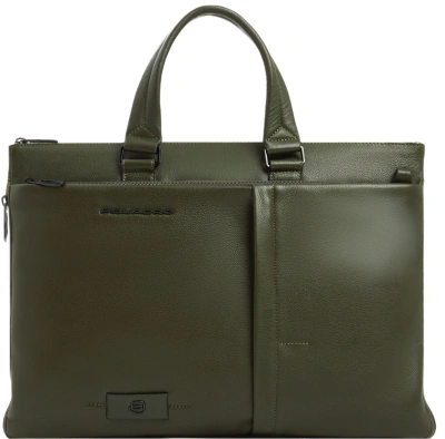 Деловая сумка мужская Piquadro Russel CA4021W137/VE2 с отделением для ноутбука 15.6" хаки натур.кожа