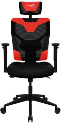 Кресло игровое Aerocool Guardian черный/красный сиденье черный экокожа/сетка с подголов. крестов. нейлон
