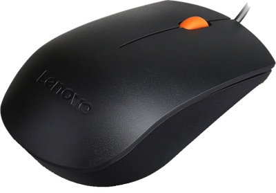 Мышь Lenovo 300 черный/оранжевый оптическая 1600dpi USB для ноутбука 2but (GX30M39704)