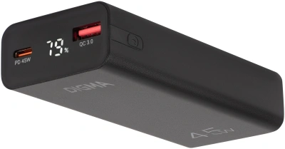 Мобильный аккумулятор Digma DGPF10E 10000mAh QC3.0/PD3.0 45W 4.5A USB-A/USB-C черный (DGPF10E45ABK)