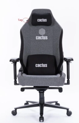 Кресло Cactus CS-CHR-MAG-GY серый/черный крестов. сталь пластик черный