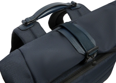 Рюкзак мужской Piquadro Oberon CA7280W150/BLU роллтоп синий нейлон/натур.кожа