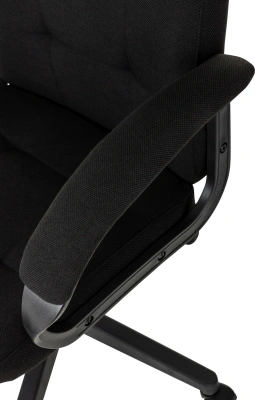 Кресло руководителя Бюрократ CH 002 Fabric черный 3C11 крестов. пластик