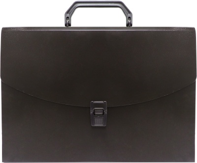 Портфель Бюрократ -BPP6BLCK 6 отдел. A4 пластик 0.7мм черный