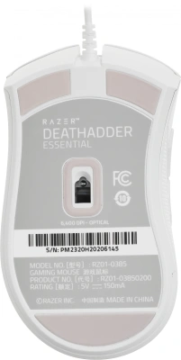 Мышь Razer DeathAdder Essential белый оптическая 6400dpi USB 5but (RZ01-03850200-R3C1)