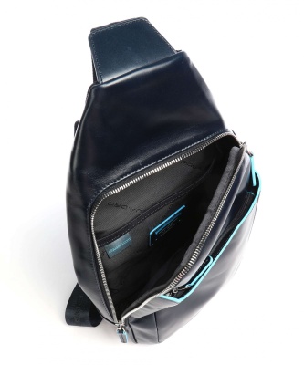 Рюкзак слинг мужской Piquadro Blue Square CA4827B2/BLU2 синий натур.кожа