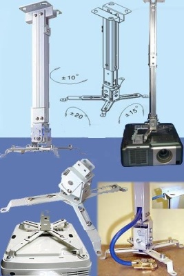 Кронштейн для проектора Arm Media PROJECTOR-3 белый макс.20кг потолочный фиксированный