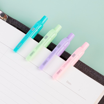 Ручка шариков. автоматическая Deli X-tream EQ199-BL d=0.7мм син. черн. резин. манжета (12 шт. в упаковке)