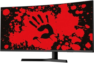 Монитор Bloody 34" MN340W черный VA LED 1ms 21:9 HDMI M/M матовая HAS Piv 300cd 178гр/178гр 3440x1440 180Hz G-Sync FreeSync DP UW USB 5.7кг