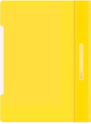 Папка-скоросшиватель Бюрократ -PS20YEL A4 прозрач.верх.лист пластик желтый 0.12/0.16