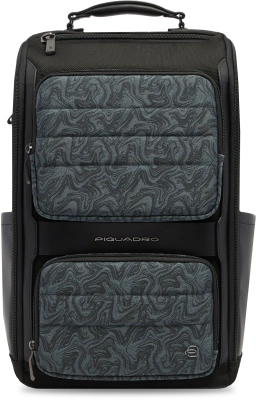Рюкзак мужской Piquadro Oberon CA7278W150/BLUS темно-синий нейлон/натур.кожа