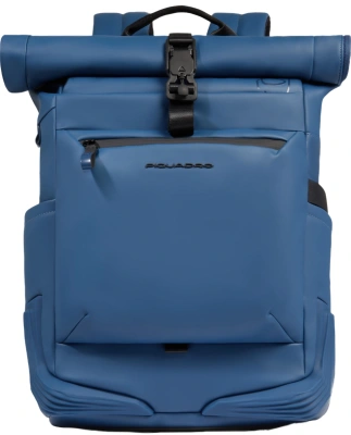 Рюкзак Piquadro Corner 2.0 CA6291C2OW/AV роллтоп серо-голубой полиуретан/полиэстер