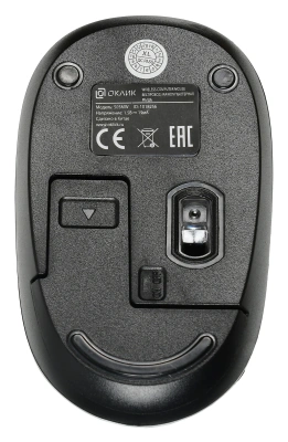 Мышь Оклик 505MW черный оптическая 1000dpi беспров. USB для ноутбука 3but (1018256)