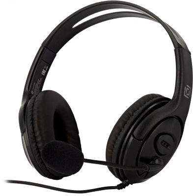 Наушники с микрофоном Оклик HS-M400 черный 1.8м накладные оголовье (1532019)
