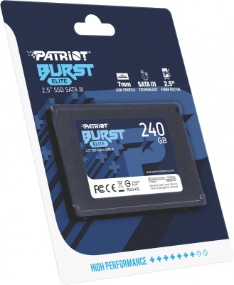Накопитель SSD Patriot SATA-III 240GB PBE240GS25SSDR Burst Elite 2.5"
