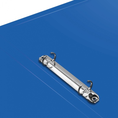 Папка на 2-х кольцах Бюрократ -0818/2RBLU A4 пластик 0.7мм кор.18мм внутр. с вставкой синий