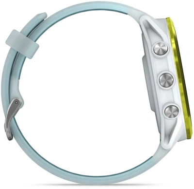 Смарт-часы Garmin Forerunner 570 47мм 1.4" AMOLED корп.золото белое рем.бирюзовый разм.брасл.:135-205мм (010-02971-01)