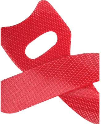 Хомут-липучка Lanmaster LAN-VCM125-RD 125x12мм (упак:20шт) нейлон/полиэтилен внутри помещений красный