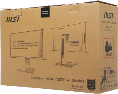 Моноблок MSI Modern AM273QP AI 1UM-095XRU 27" WQHD Core Ultra 7 155H (1.4) 16Gb SSD1Tb Arc graphics CR без ОС 2.5xGbitEth WiFi BT 150W клавиатура мышь Cam белый 2560x1440