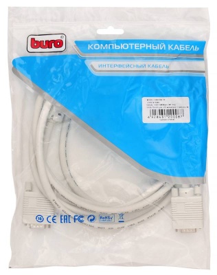 Кабель Buro CAB016S-10 VGA (m) VGA (m) 3м феррит.кольца серый