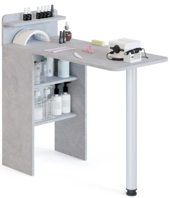 Стол для компьютера Сокол СП-19 складн. столешница ЛДСП бетон каркас хром (00-00015992)