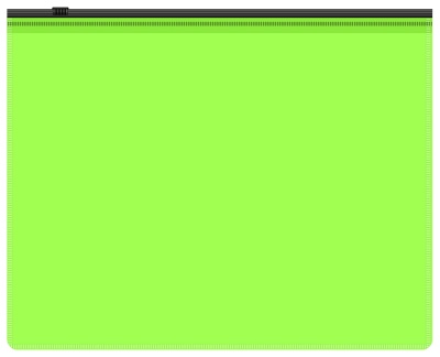 Папка на молнии Бюрократ Неон DNEBPM4ALETTBL A4+ полипропилен 0.15мм салатовый цвет молнии черный