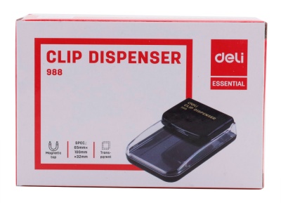 Скрепочница Deli E988 магнитная ассорти картонная коробка