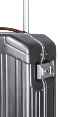Чемодан Piquadro PQ-LM (BV4425PQLM/NCU) 40x55x20см 37л. 3.46кг. поликарбонат/натур.кожа темно-серый