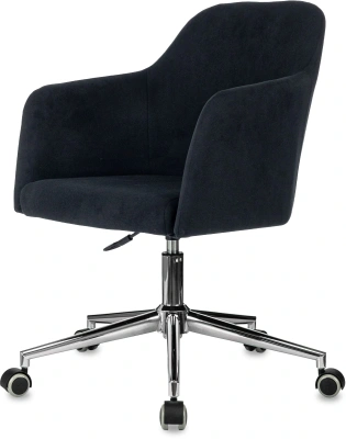 Кресло Бюрократ CH-395SL черный Alfa Black крестов. металл хром