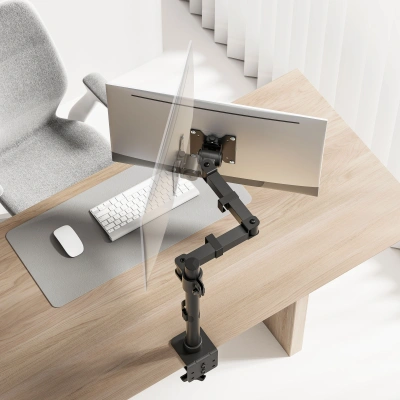 Кронштейн для мониторов Cactus CS-VM-D49-BK черный 17"-49" макс.20кг настольный поворот и наклон