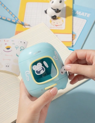 Точилка для карандашей электрическая Deli VA13BLUE пластик синий