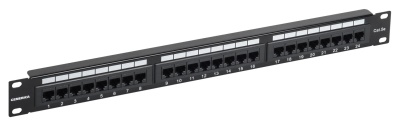 Патч-панель ITK PP24-1UC5EU-K05-G 19" 1U 24xRJ45 кат.5E UTP