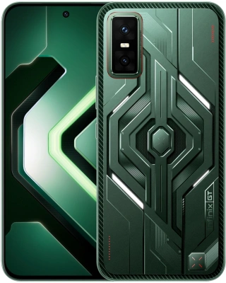 Смартфон Infinix X6876 GT 30 256Gb 8Gb зеленый моноблок 3G 4G 2Sim 6.78" 1224x2720 Android 15 64Mpix 802.11 a/b/g/n/ac/ax NFC GPS Protect FM