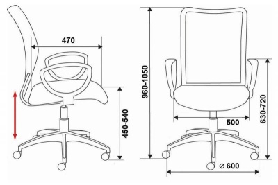 Кресло Бюрократ CH-599AXSN темно-синий TW-05N сиденье темно-синий TW-10N крестов. пластик