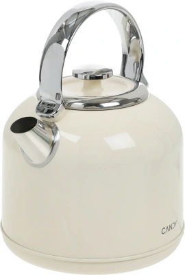 Чайник электрический Candy CK-205 1.7л. 2200Вт слоновая кость корпус: нерж.сталь (FM04W2D00RU)