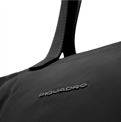 Сумка женская Piquadro Lyra BD6723W92T/N с отделением для ноутбука 15.6" черная ткань/натур.кожа